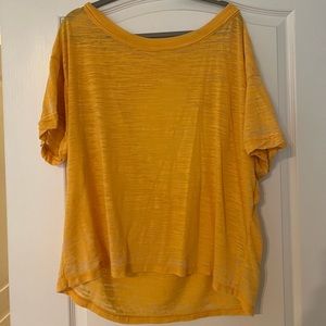free people, orange open back tee